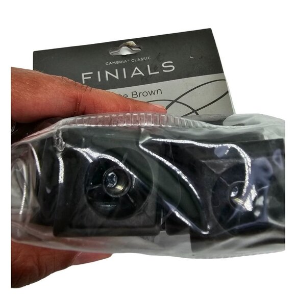 Cambria Classic Finials 5/8" Matte Brown. - Picture 5 of 7